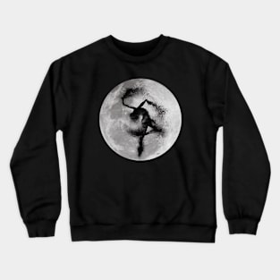 Ballerina silhouette and full moon - sand explosion - dance lover / ballet lover - gift idea Crewneck Sweatshirt